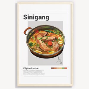 SINIGANG POSTER | Minimalist Philippines Food Wall Art Decor | Digital Prints Poster Art Illustration |