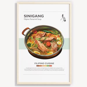 Minimalist Sinigang Print: Philippines Food Art (Digital Download)