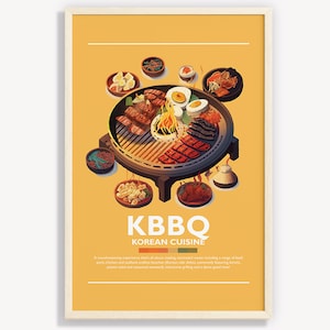 Minimalistisches Grillabend Poster | Wand Kunst Dekor | Digitale Drucke Poster Kunst Illustration | Sofort Download