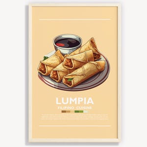 PHILIPPINES LUMPIA POSTER | Minimalist Wall Art Decor | Digital Prints Poster Art Illustration