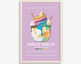 Halo-Halo Poster: Minimalist Filipino Food Art (Digital Download)
