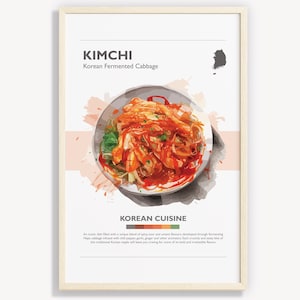 KOREANISCHES KIMCHI POSTER | Minimalistisches Wand-Kunst-Dekor | Digitale Drucke Poster Kunst Illustration | Sofort Download