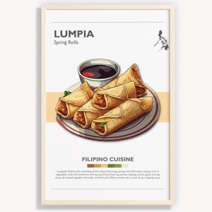 PHILIPPINES LUMPIA POSTER | Minimalist Wall Art Decor | Digital Prints Poster Art Illustration