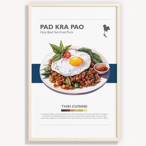 Pad Kra Pao Print: Thai Holy Basil Pork Poster (Digital Download)
