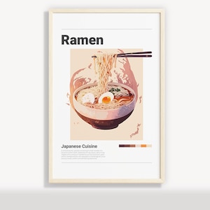Japanese Ramen Poster: Minimalist Kitchen Wall Art (Digital Download)