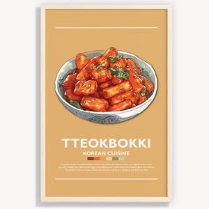 KOREANISCHES TTEOKBOKKI POSTER | Minimalistisches Wand-Kunst-Dekor | Digitale Drucke Poster Kunst Illustration | Sofort Download
