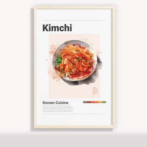 KOREANISCHES KIMCHI POSTER | Minimalistisches Wand-Kunst-Dekor | Digitale Drucke Poster Kunst Illustration | Sofort Download