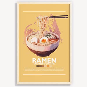 Japanese Ramen Poster: Minimalist Kitchen Wall Art (Digital Download)