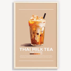 Thai Milk Tea Poster: Minimalist Art Print (Digital Download)