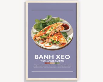 Impression Banh Xeo : art culinaire vietnamien minimaliste (téléchargement numérique)