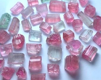Naturlig rosa turmalin grov parti 87,45 ct | 41 stycken | Facetteringskvalitet | Afghanistan
