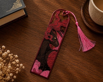 Dragonheart – Dark Fantasy Dragon Bookmark with Tassel | 3D Printed Bookmark for Fantasy Readers
