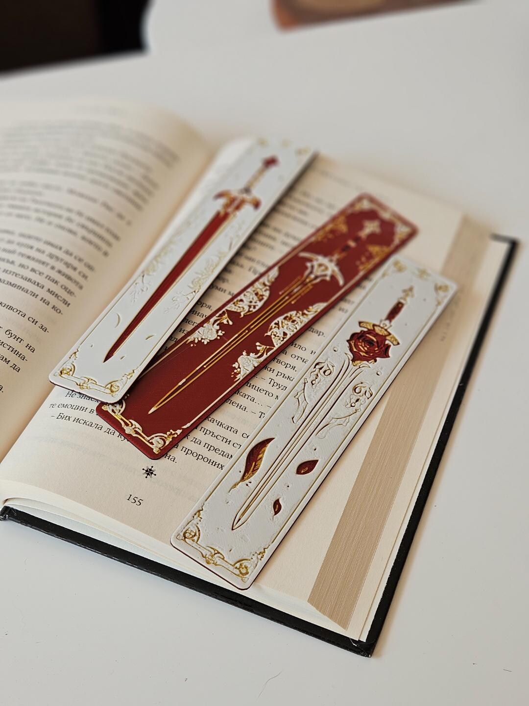 3D Printed Bookmark - Blade and Flower - Etsy