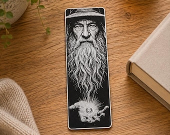 Mystical Wizard Bookmark – Fantasy 3D Bookmark | Magician & Ring Design | Gift for Fantasy Fans and Bookworms