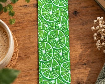 Lime Bookmark – Green 3D Printed Bookmark – Citrus & Summer Design – Gift for Book Lovers – Summer Bookmark