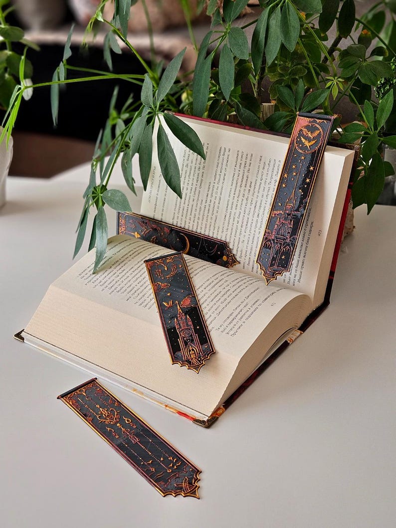 Magical Bookmarks | 3d-printed Set Inspired by Hogwarts | Black and ...