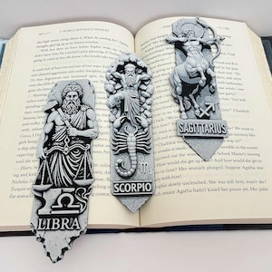 Zodiac Bookmarks | 3D Printed | 12 Zodiac Signs to Choose From | Customizable & Gift Idea