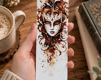 Venetian Bookmark - Masquerade Ball Fantasy - 3D Printed Bookmark - Baroque & Dark Romance Gift for Book Lovers