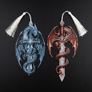 Ice dragon or fire dragon – relief bookmarks in HueForge 3D printing