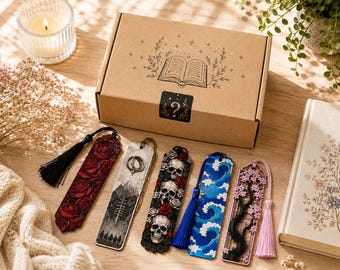 Mystery Box Bookmarks | 5 for the price of 3 + Surprise Bonus | 3D Printed Bookmarks | Fantasy, Anime, Dark Academia & more