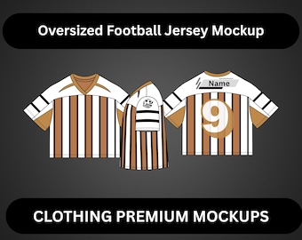 Streetwear Oversized Football Jersey Vector Template Mock-up Adobe Illustrator PNG SVG Procreate Tech pack jersey mockup technical drawing