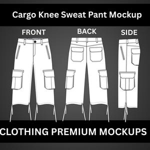 Streetwear Baggy Leg Shorts Canva Template, Jorts Flared Shorts Vector Mockup, Illustrator Template Procreate, Cargo Clothing Mockups