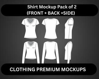 Mock-up babyshirt met lange mouwen voor modeontwerp Tech Pack technische platte schets CAD AI bewerkbare vectorsjabloon Mode plat model dames