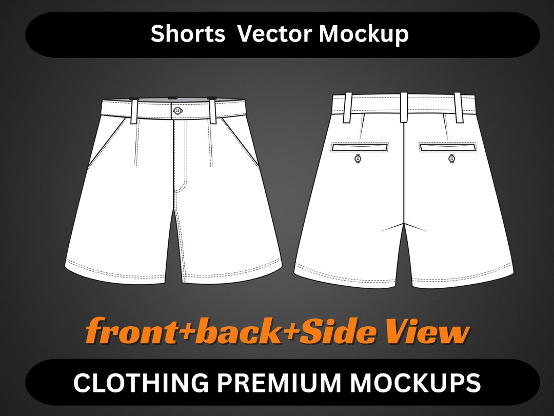 Streetwear Jeans Shorts Canva Template, Jorts Flared Shorts Vector ...