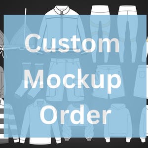 Custom personalized Clothing Vector Mockup, Streetwear Tech Pack Template, Clothing Brand Fashion Tech pack, Illustrator Procreate Photoshop