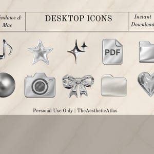 Ícones estéticos para desktop no Chrome | Minimalistas para Mac e Windows (Download digital)