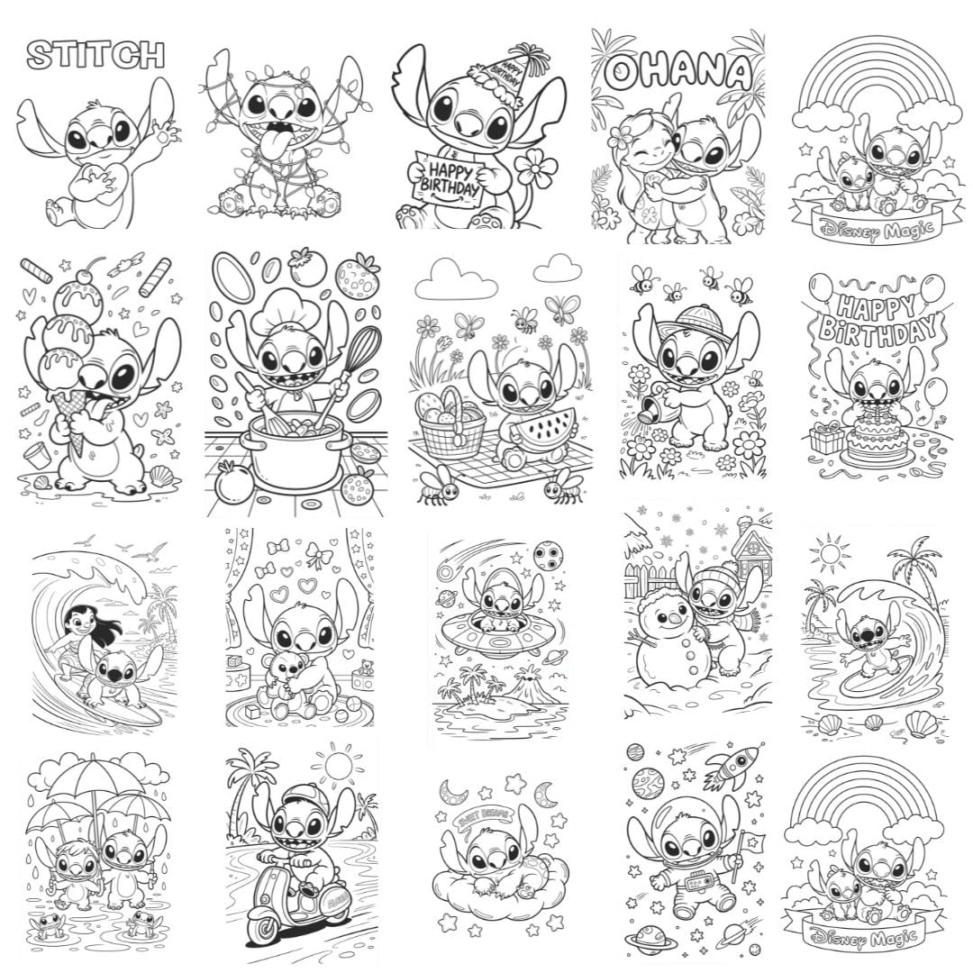 Minecraft Stitch Colouring In Stitch Colouring Book for Kids Printable | Instant Download Digital PDF ...