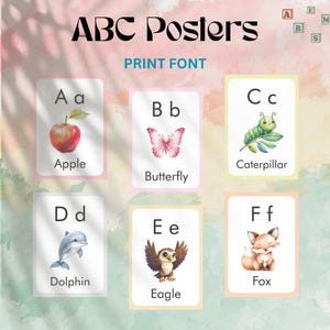 Printable Alphabet Flashcards: A-Z Learning Cards for Preschool (Digital Download