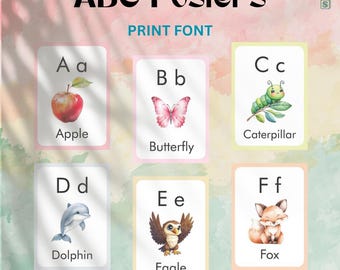 Printable Alphabet Flashcards: A-Z Learning Cards for Preschool (Digital Download
