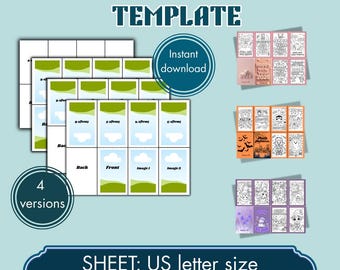 Mini Colouring Book Template for Kids | Canva Editable Booklet | Foldable 8-Page | Printable Activity Book | Digital Download