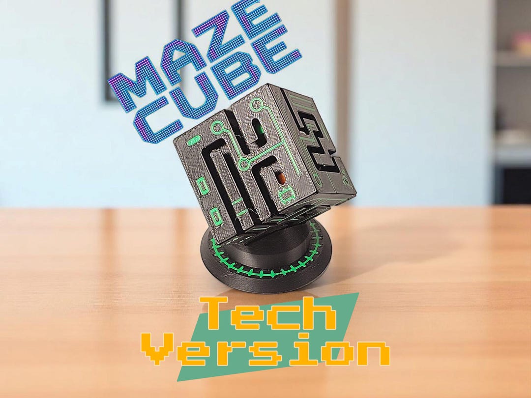 Maze Cube Desk Toy Fidget 3D Printed Marble Maze Fidget Toy Puzzle Game ...