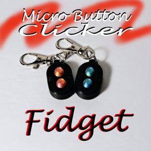 Micro Button Clicker Fidget Toy Fidget Clicker Desk Toy Stress Relief Clicky Fidget Keychain Sensory Toy Stim Toy