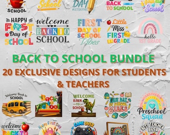 Back to School PNG Bundle | Teacher & Student Clipart (20 Designs)