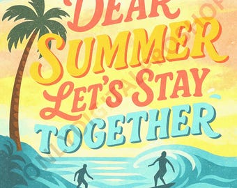 Vintage Surfing Beach Design PNG | Retro Summer Art