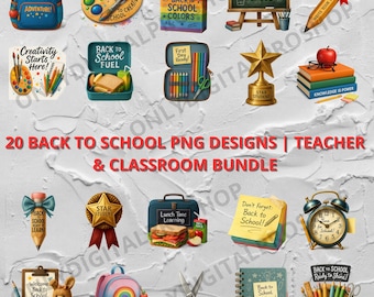 Back to School Clipart: Teacher & Student PNG Bundle