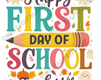 First Day of School PNG | Teacher Shirt Design, Kindergarten Graphic