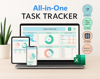 Smart Data Entry Dashboard | Task, Time & Performance Tracker Excel Template (Google Sheets)