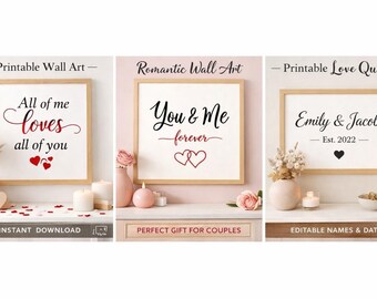 Valentine Printable Wall Art Romantic Love Quote Gift for Couples
