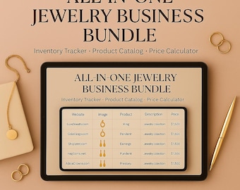 Jewelry Seller Income & Inventory Tracker for Excel + Google Sheets
