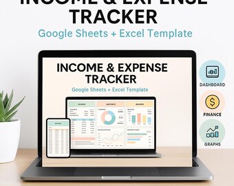 Small Business Income and Expense Tracker Template for Excel and Google Sheets