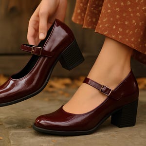 Mary Janes aus Leder - 90er Jahre Stil Cottagecore Ballerinas, flache Schuhe für Damen, Abschlussfeier, echtes Leder Mary Janes mit eckiger Kappe