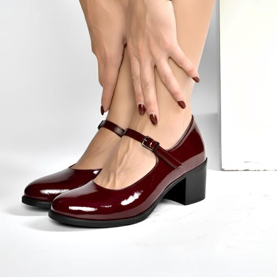 burgundy dress shirt mens Curved Slingback Heel