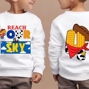 Toy Story Birthday PNG | Reach Four the Sky 4th Birthday Shirt Design Png,Custom Toy Story 4rd Birthday Png , Toy Story Birthday Party Png