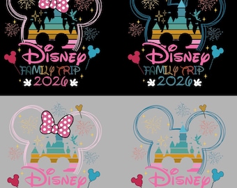 Disney castle 2026 Png, Disney trip 2026 PNG, Disney vacation png, Family Vacation Png, Magic Kingdom Png,Family Squad Png