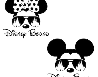 Disney Bound Mickey Mouse and Minnie Mouse PNG, Disney Vacation png, Magic Kingdom png, Disney Trip PNG, Family Vacation Png,Minnie ears png
