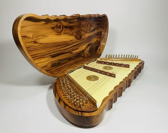 Authentic Thai Hammered Dulcimer Complete Set | Handcrafted Wooden Butterfly Khim | Teak World Music Instrument